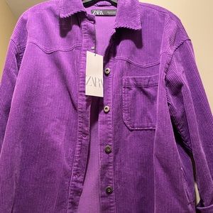Zara purple corduroy shirt